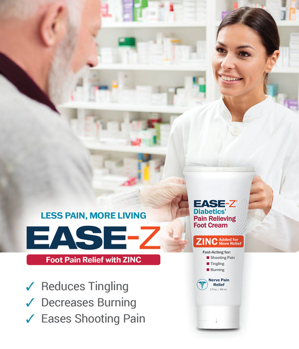 EASE-Z Diabetics' Pain Relieving Foot Cream - 3 oz (Copy)