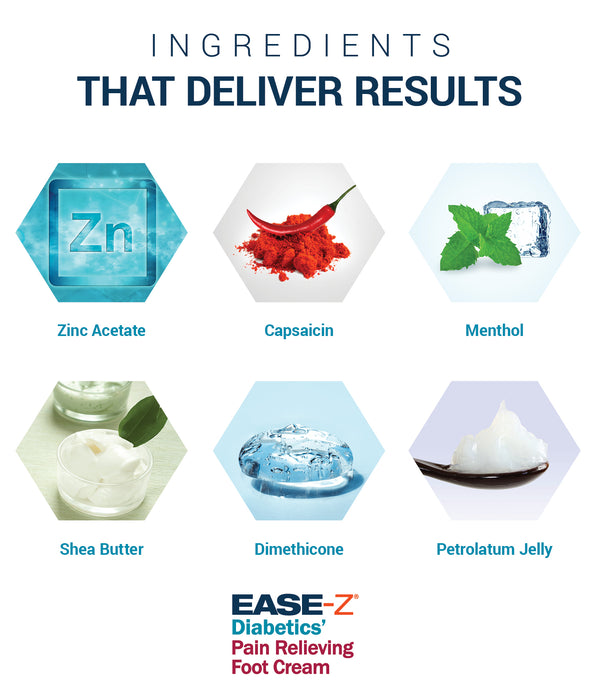 EASE-Z Diabetics' Pain Relieving Foot Cream - 3 oz (Copy)